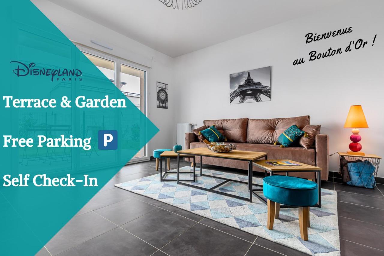 King Size Bed - Free Private Parking - Garden & Terrace - 14Min From Disneyland Ferrières-en-Brie Dış mekan fotoğraf